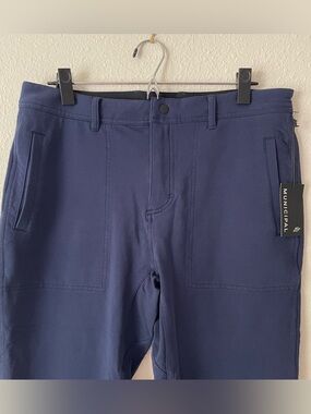 NWT Municipal men’s Superstretch Utility Pants, navy blue, size 34